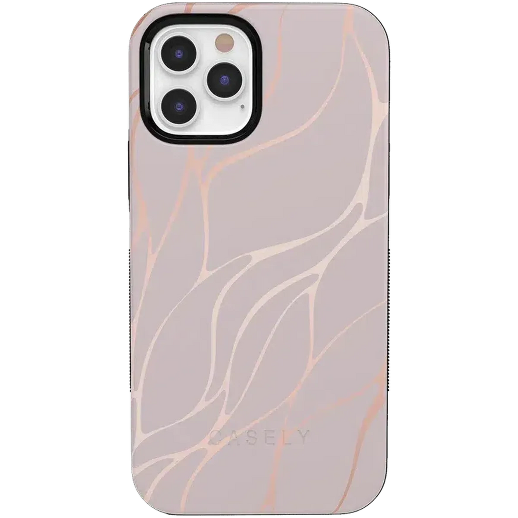 Midnight Ride | Pink and Gold Metallic Waves Case