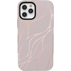 Midnight Ride | Pink and Gold Metallic Waves Case