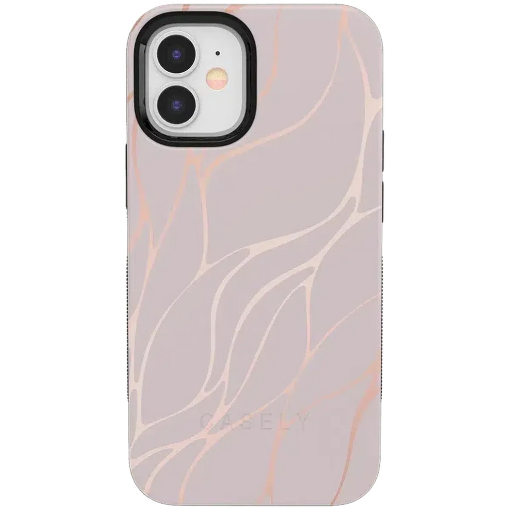 Midnight Ride | Pink and Gold Metallic Waves Case