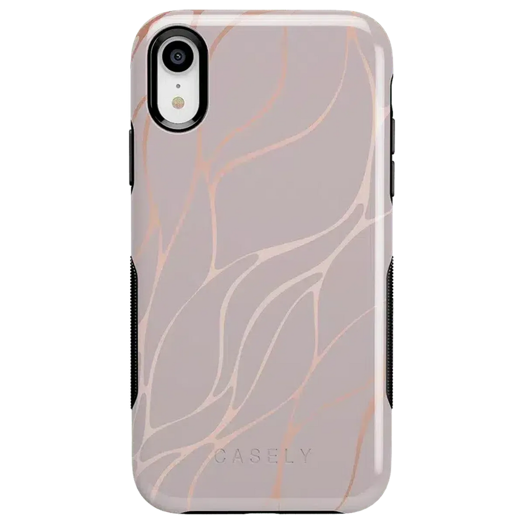Midnight Ride | Pink and Gold Metallic Waves Case