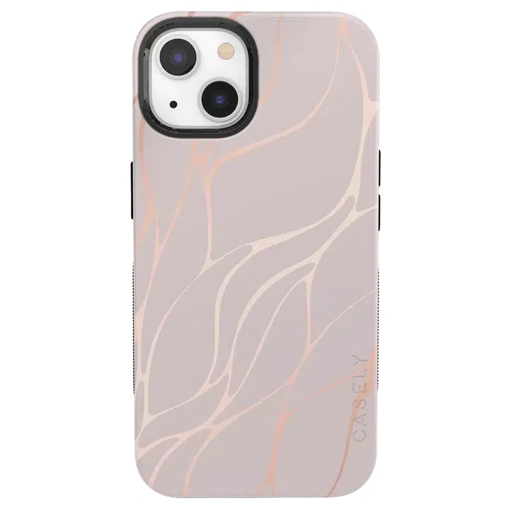 Midnight Ride | Pink and Gold Metallic Waves Case