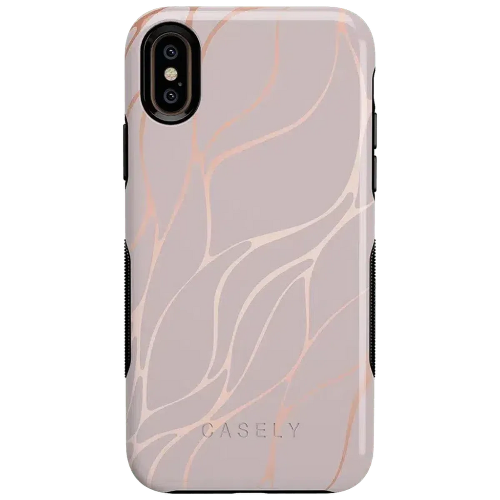 Midnight Ride | Pink and Gold Metallic Waves Case