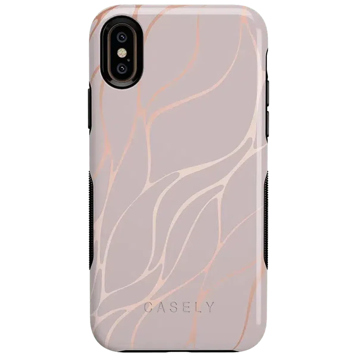 Midnight Ride | Pink and Gold Metallic Waves Case