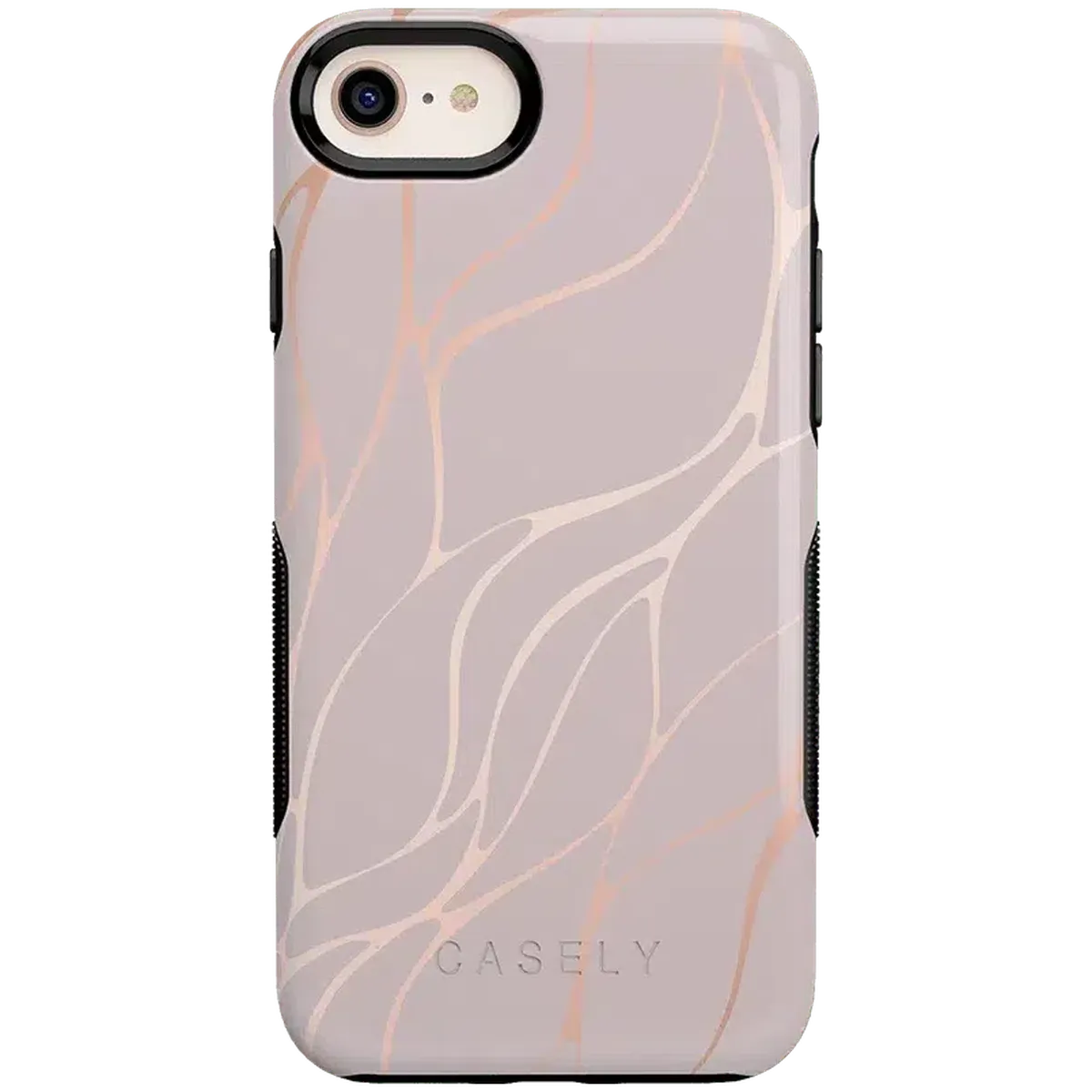Midnight Ride | Pink and Gold Metallic Waves Case