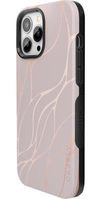 Midnight Ride | Pink and Gold Metallic Waves Case