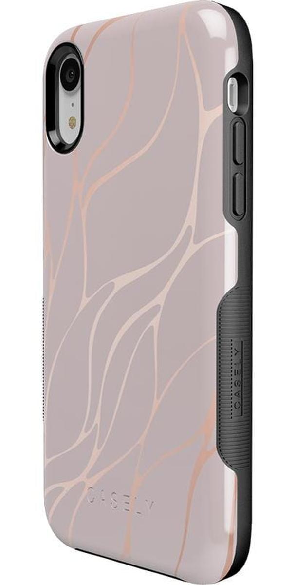 Midnight Ride | Pink and Gold Metallic Waves Case