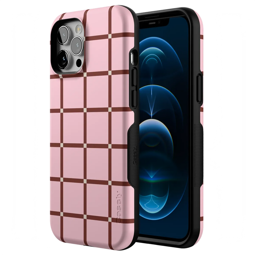 Uptown Gridlock | Pink Checkerboard Case