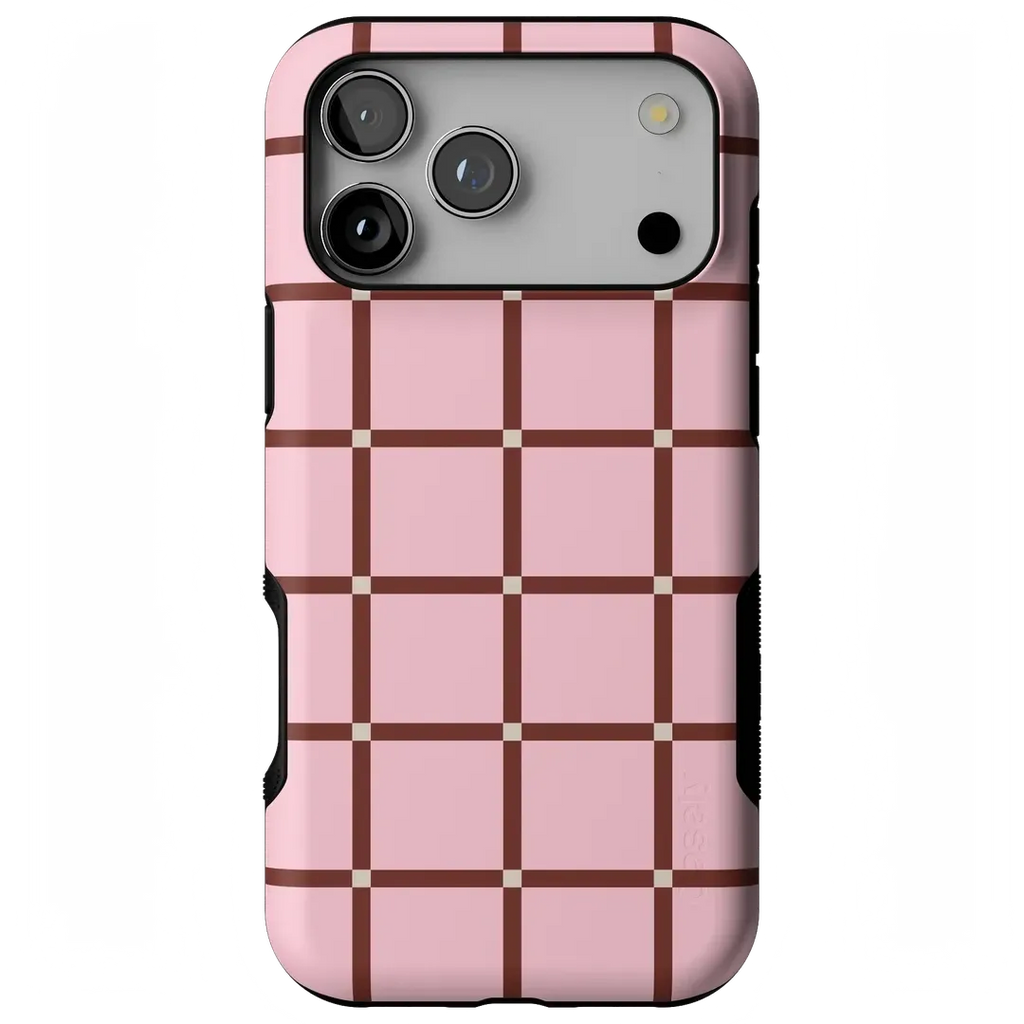 Uptown Gridlock | Pink Checkerboard Case