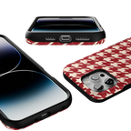 Scarlet Stitch | Red Houndstooth Case