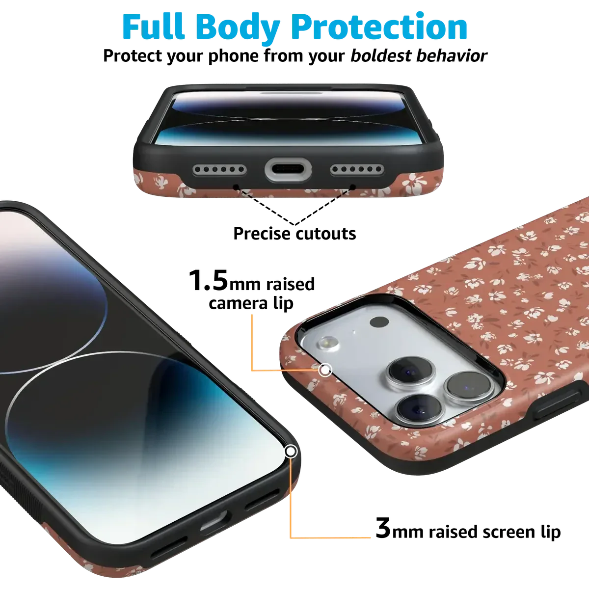 Mocha Meadow | Tiny Flowers Case