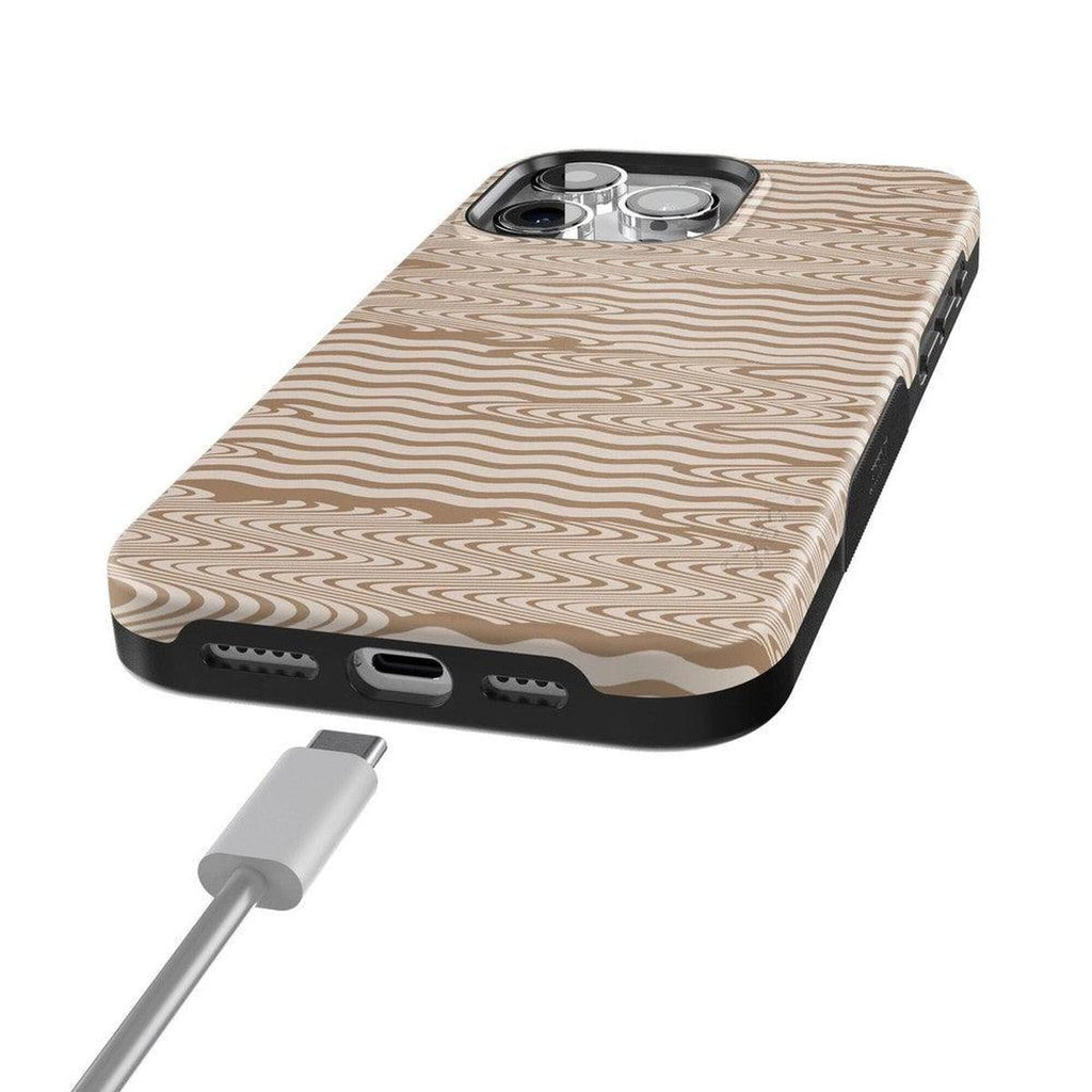 Mocha Ripple | Brown Waves Case