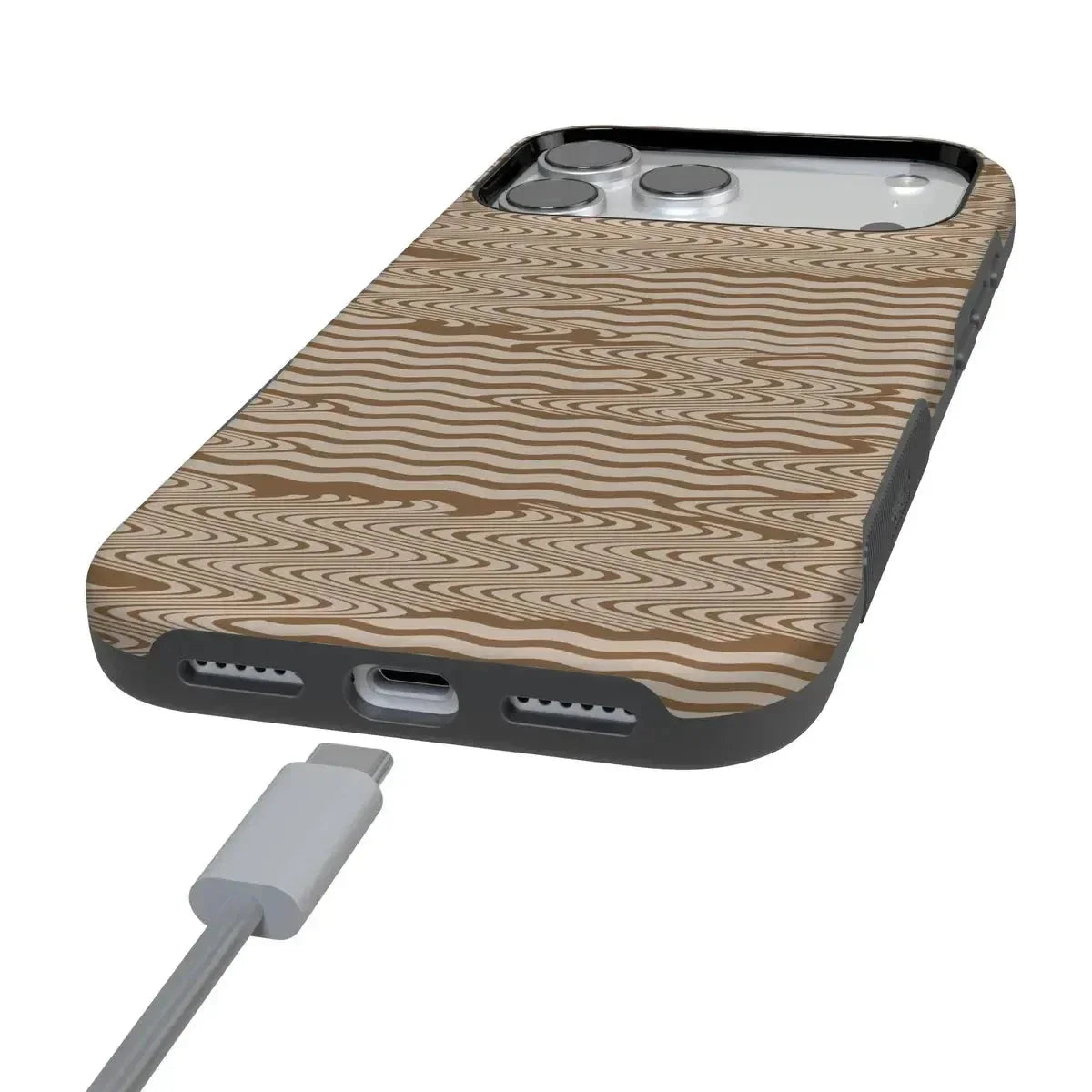 Mocha Ripple | Brown Waves Case