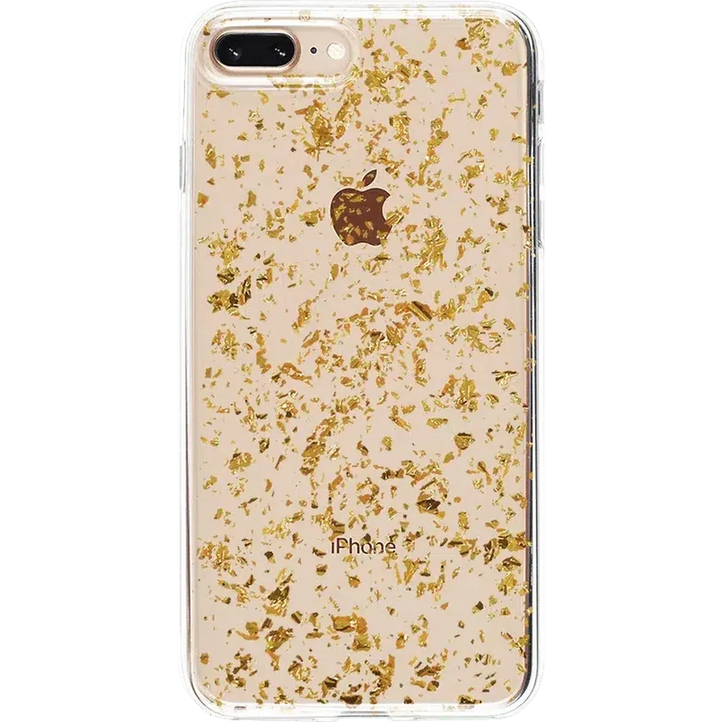 Morning Sparkle | Rose and Gold Flaked Clear Case