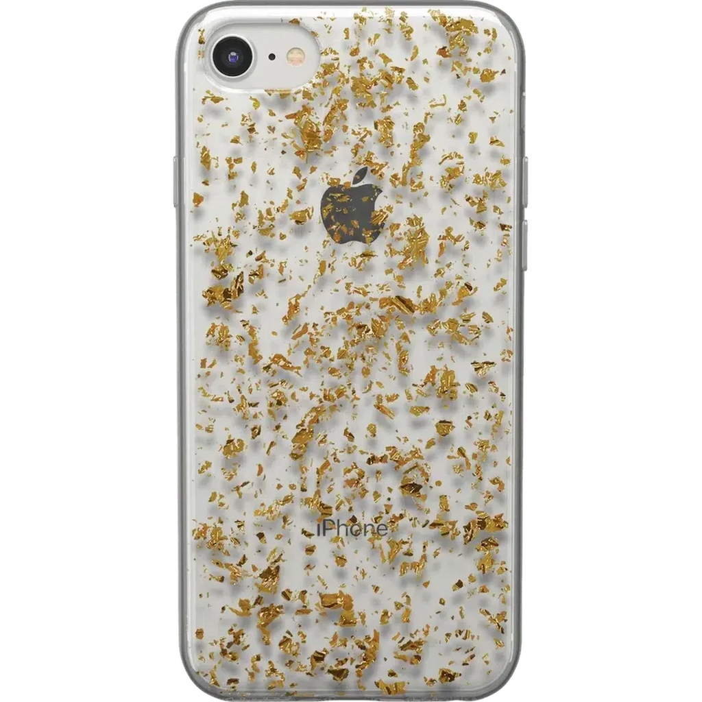 Morning Sparkle | Rose and Gold Flaked Clear Case