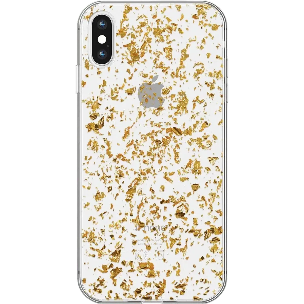 Morning Sparkle | Rose and Gold Flaked Clear Case
