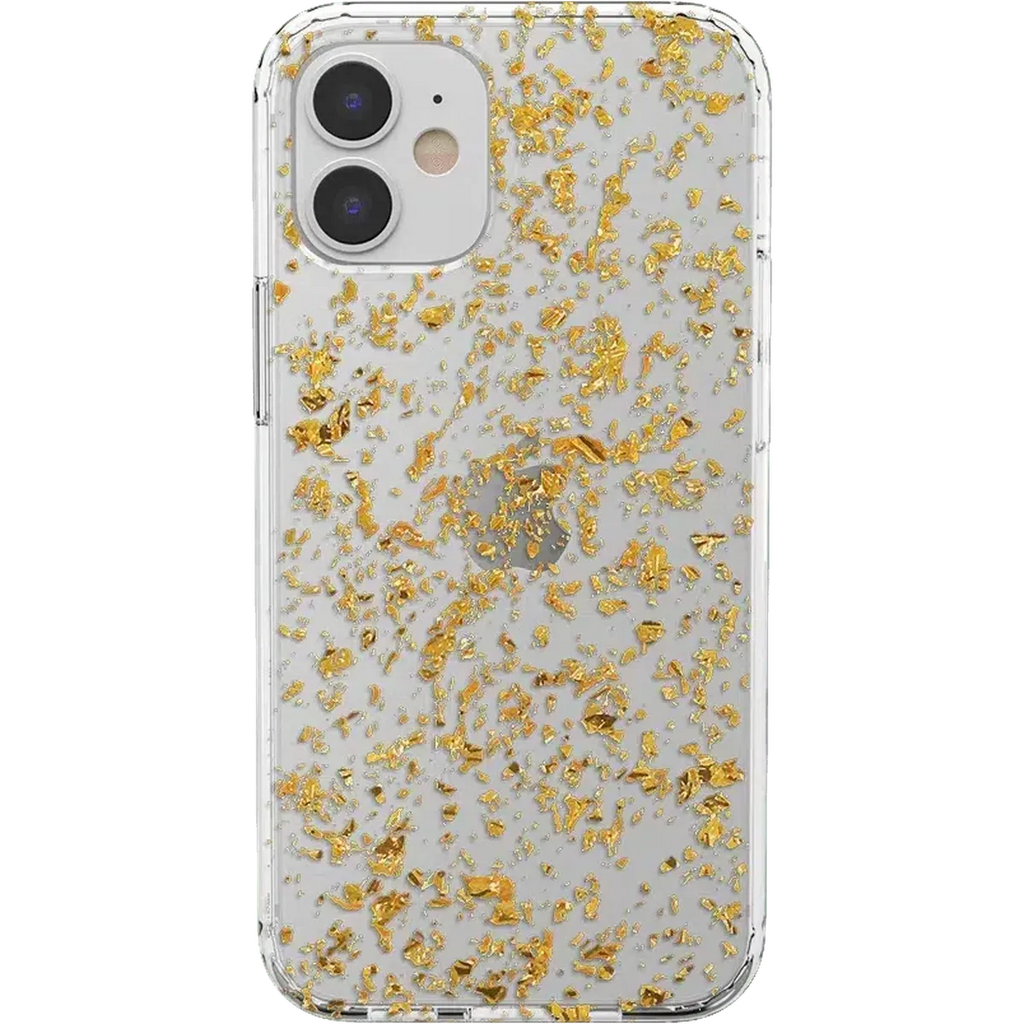 Morning Sparkle | Rose and Gold Flaked Clear Case