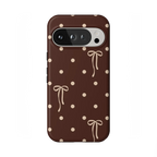 Teddy Bows | Brown Polka Dot Case