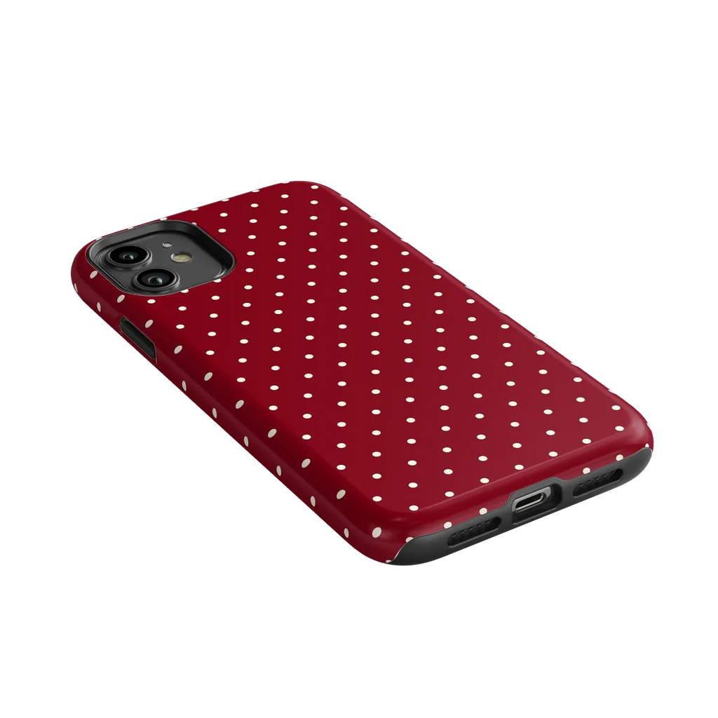On the Dot | Maroon Polka Dot Case