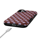 Spotted in SoHo | Burgundy Polka Dot Case