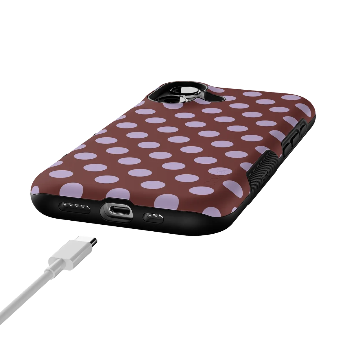 Spotted in SoHo | Burgundy Polka Dot Case