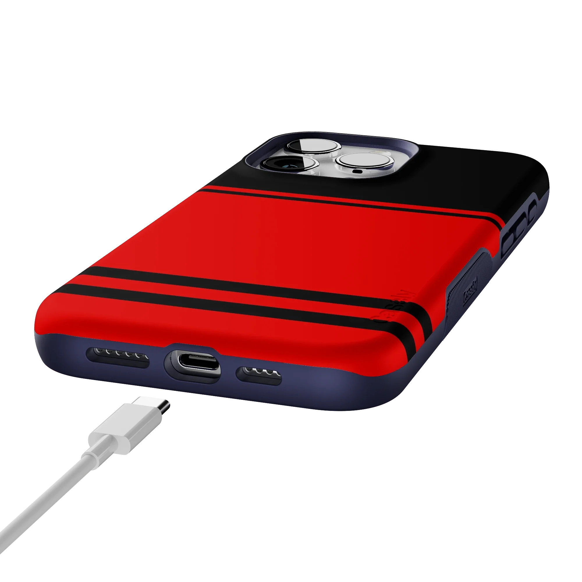 Storm Warning | Black & Red Stripes Case