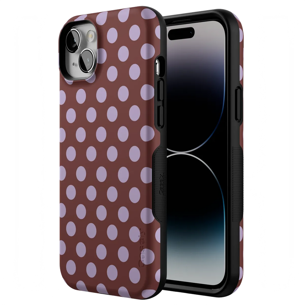 Spotted in SoHo | Burgundy Polka Dot Case