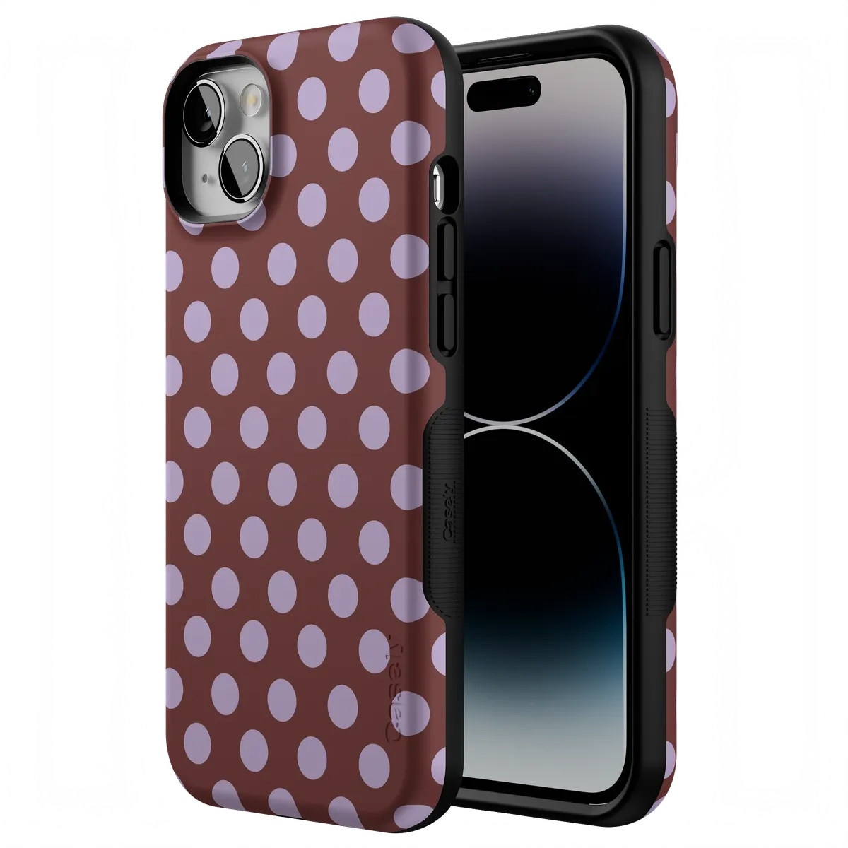 Spotted in SoHo | Burgundy Polka Dot Case