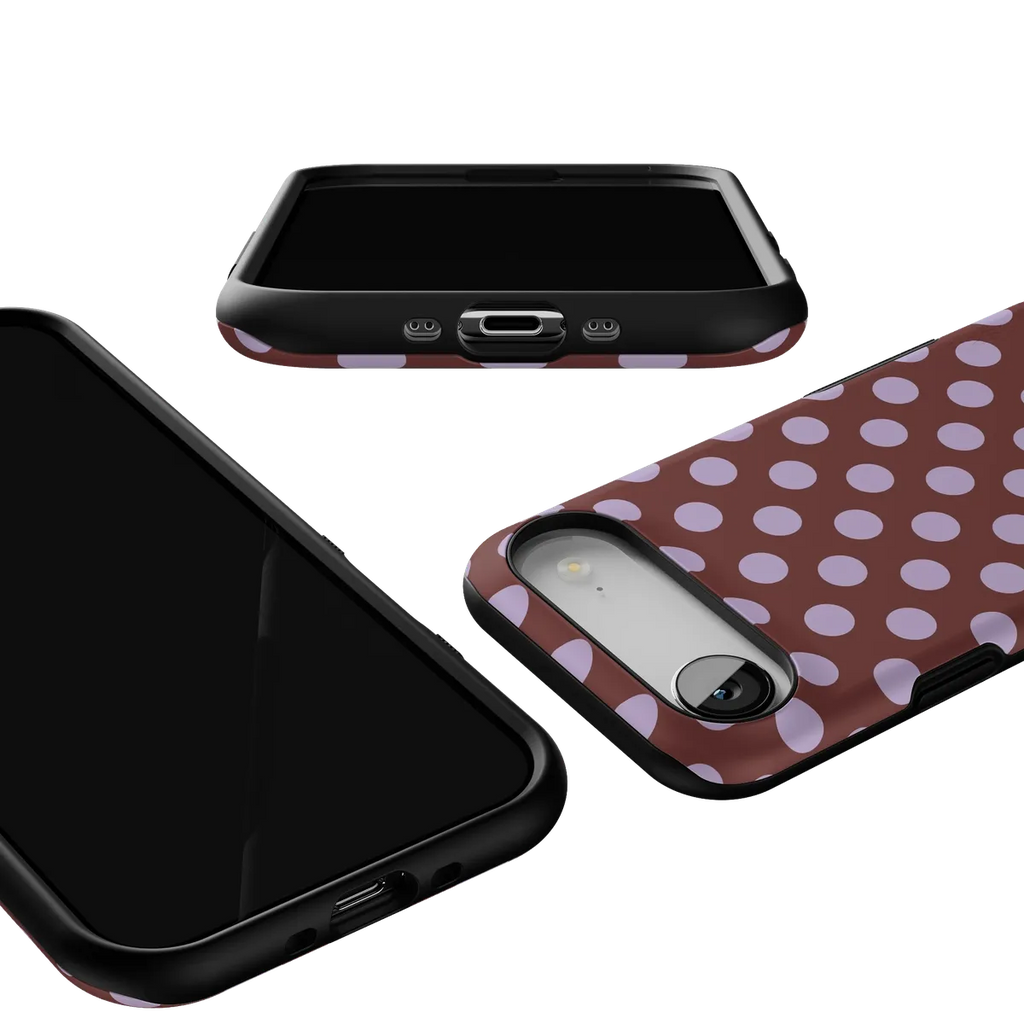 Spotted in SoHo | Burgundy Polka Dot Case