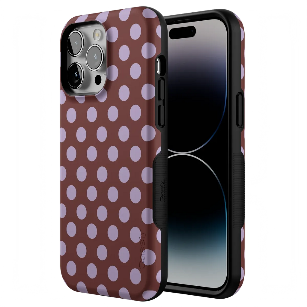 Spotted in SoHo | Burgundy Polka Dot Case