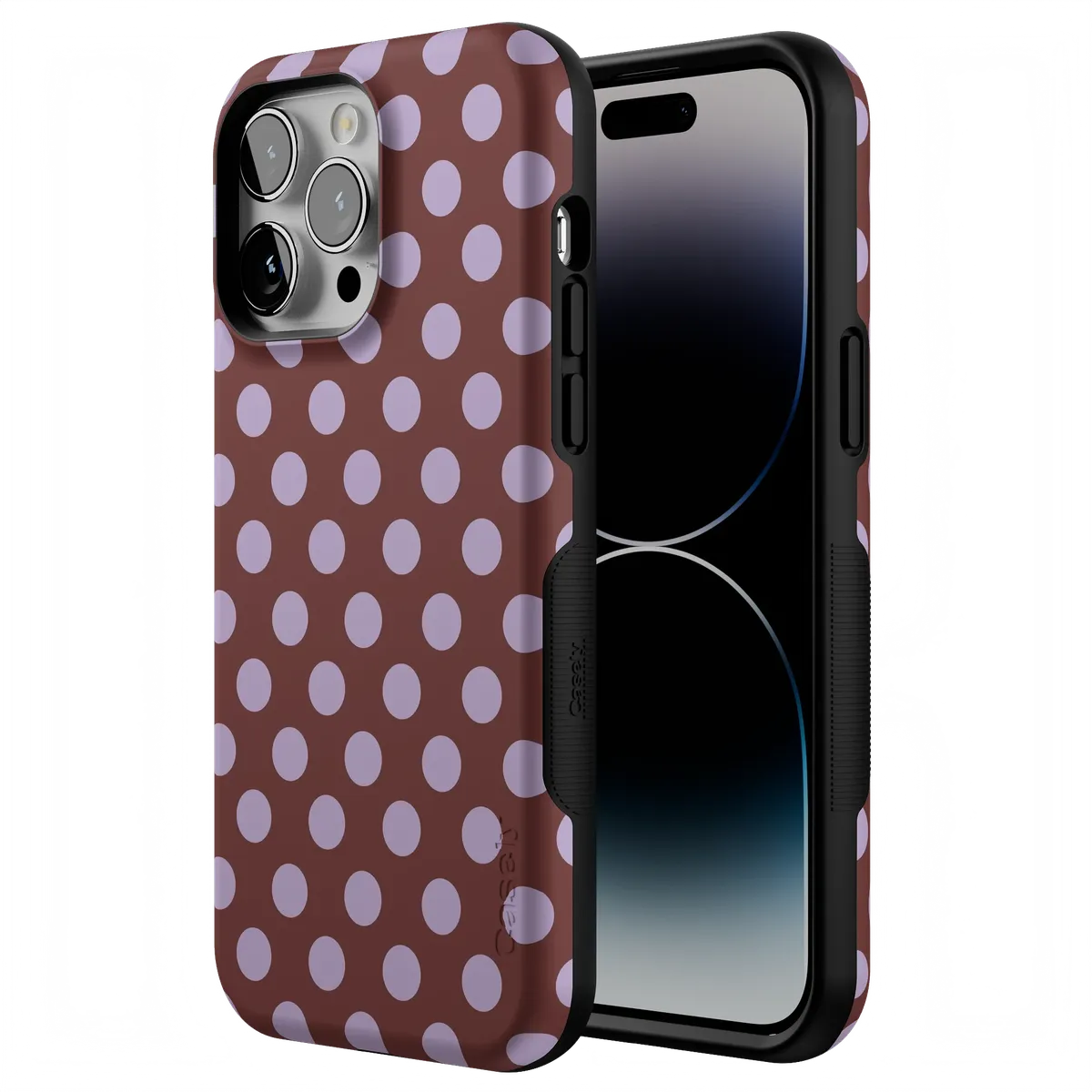 Spotted in SoHo | Burgundy Polka Dot Case