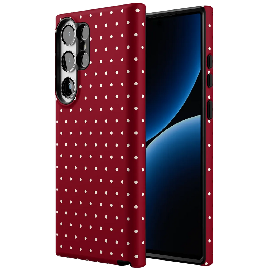 On the Dot | Maroon Polka Dot Case