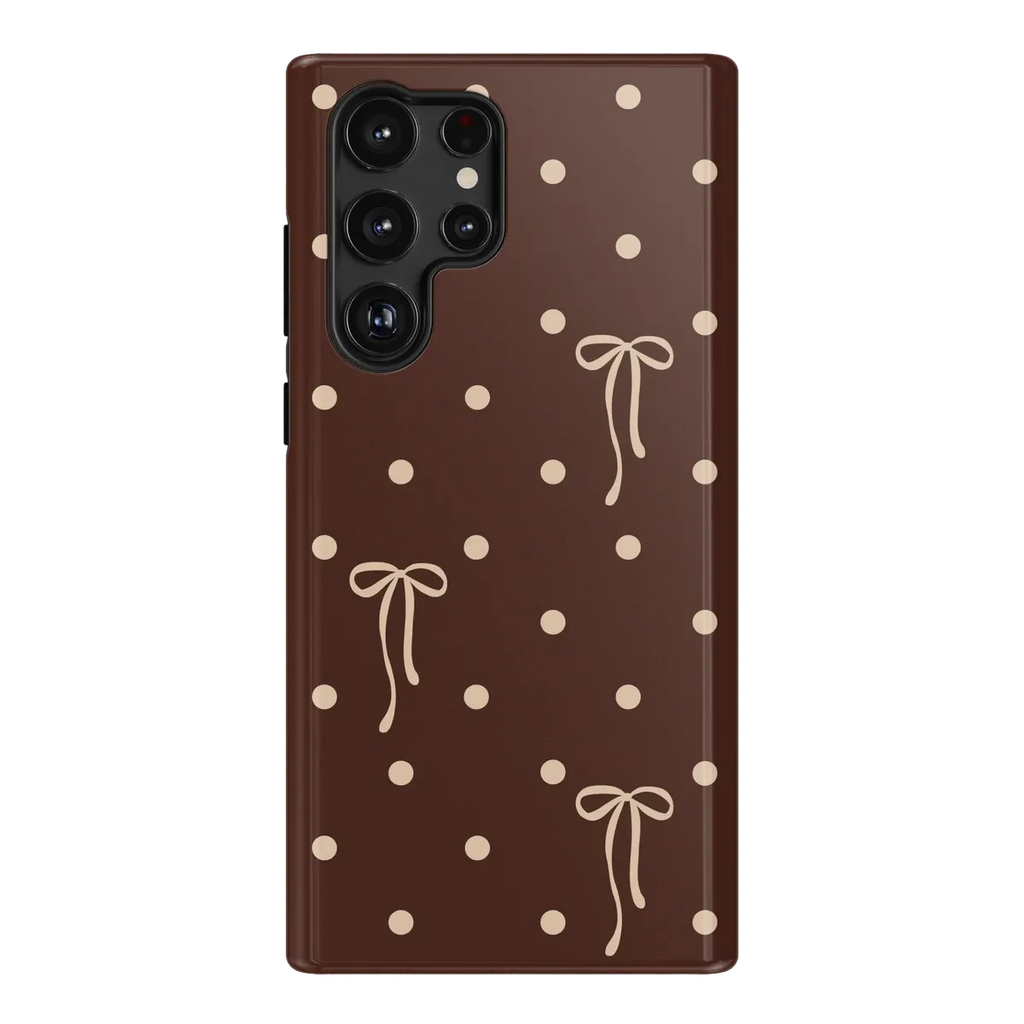 Teddy Bows | Brown Polka Dot Case