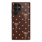 Teddy Bows | Brown Polka Dot Case