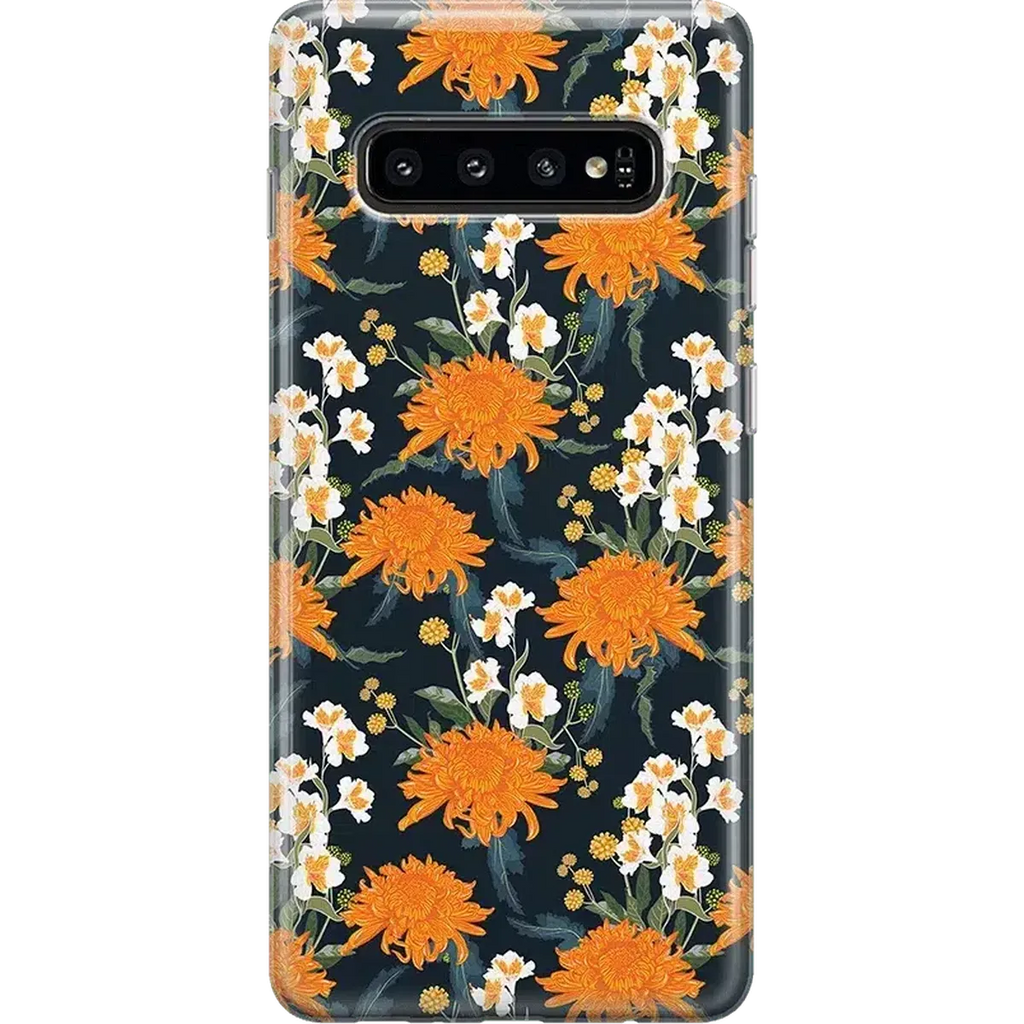 Off Tropic Floral | Exotic Orange Flower Samsung Case