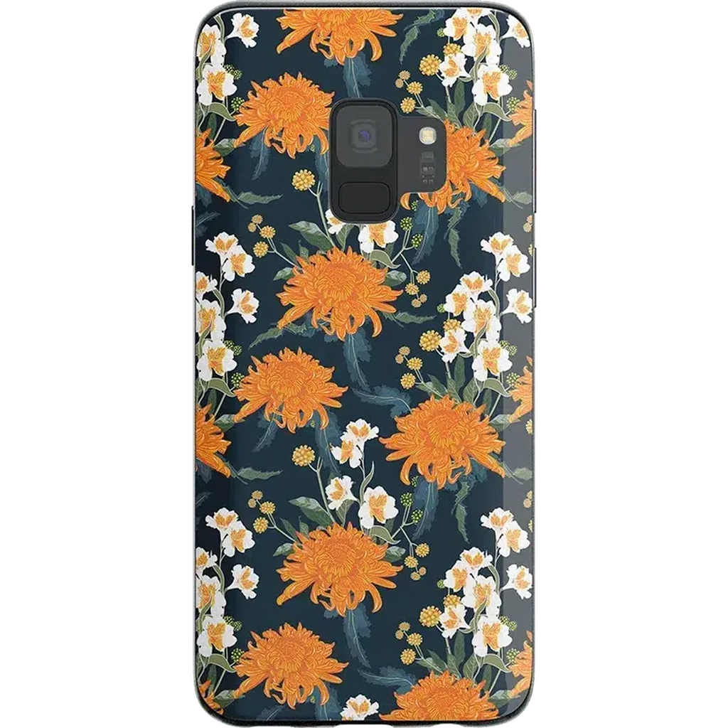 Off Tropic Floral | Exotic Orange Flower Samsung Case