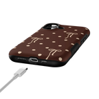 Teddy Bows | Brown Polka Dot Case