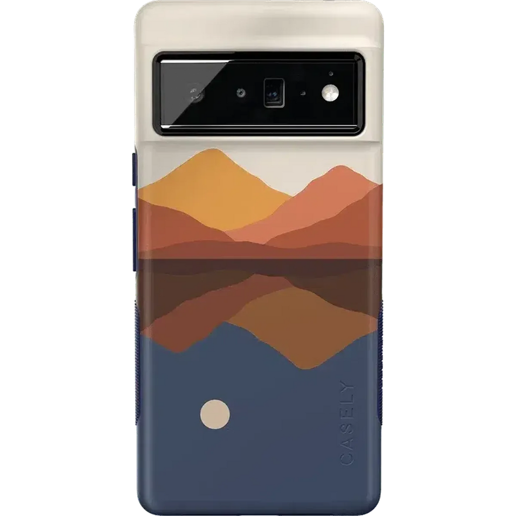 Opposites Attract | Day & Night Colorblock Mountains Google Pixel Case