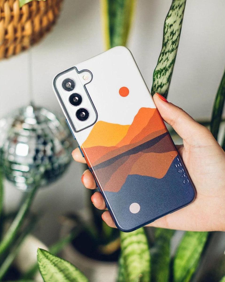 Opposites Attract | Day & Night Colorblock Mountains Samsung Case