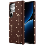 Teddy Bows | Brown Polka Dot Case