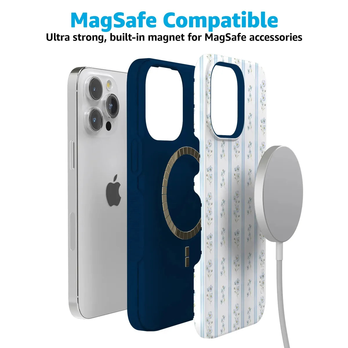 Cottage Stripe | Blue Floral Case