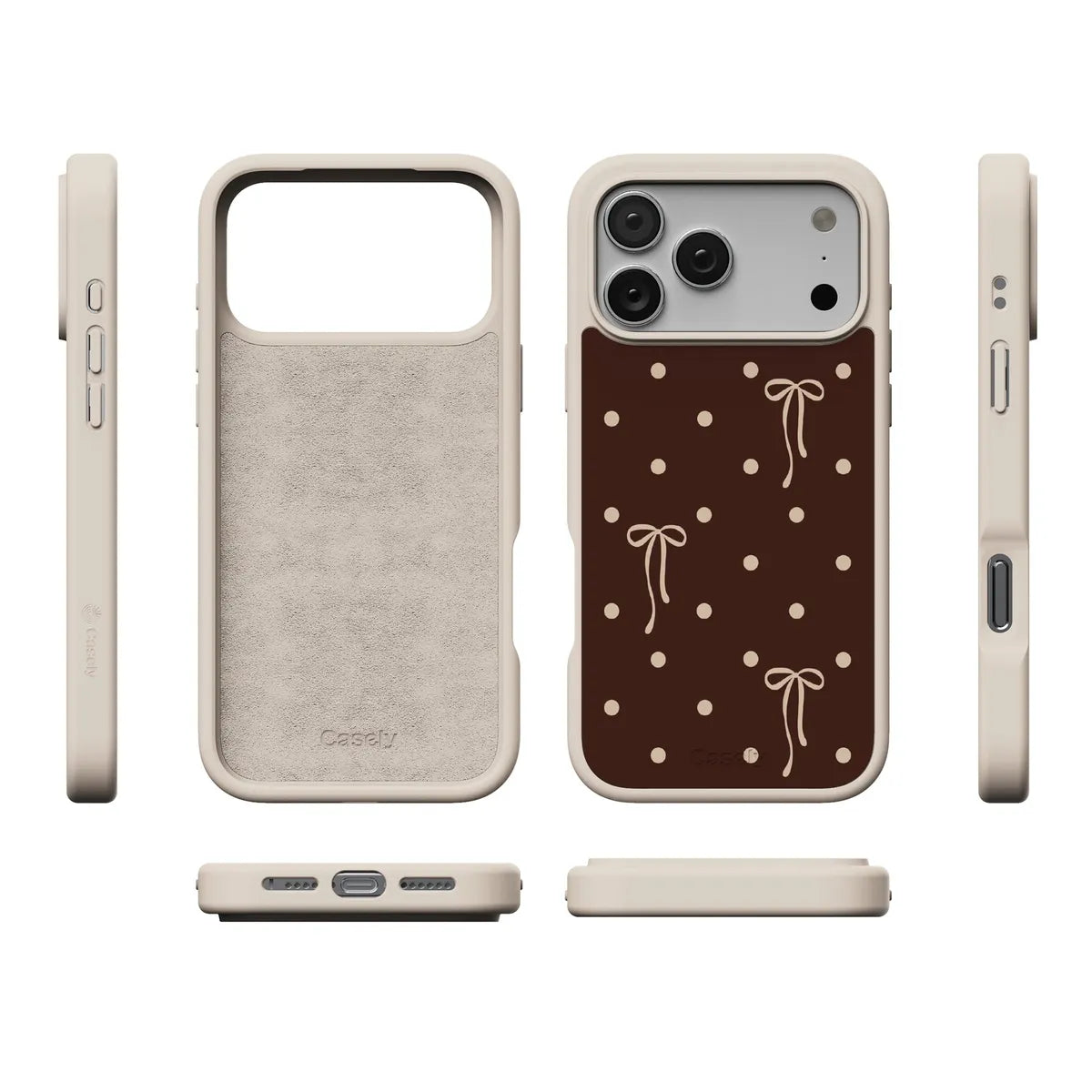 Teddy Bows | Brown Polka Dot Case