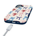 American Girlie | Red White & Blue Bows Case