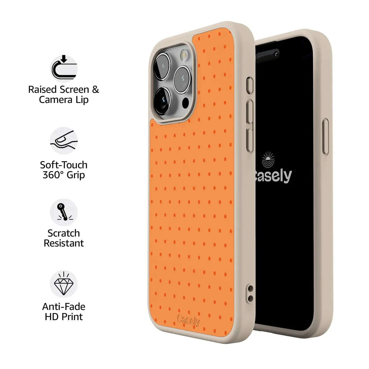 On the Dot | Orange Polka Dot Case