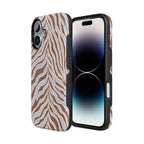 Untamed | Brown & Blue Zebra Case