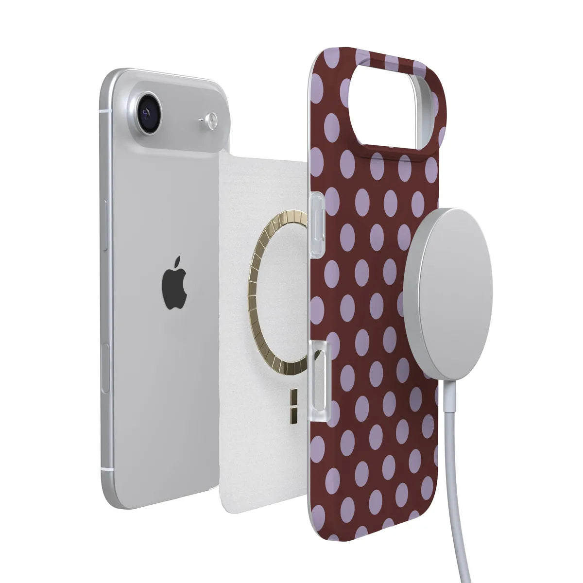 Spotted in SoHo | Burgundy Polka Dot Case