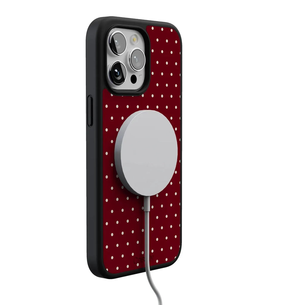 On the Dot | Maroon Polka Dot Case