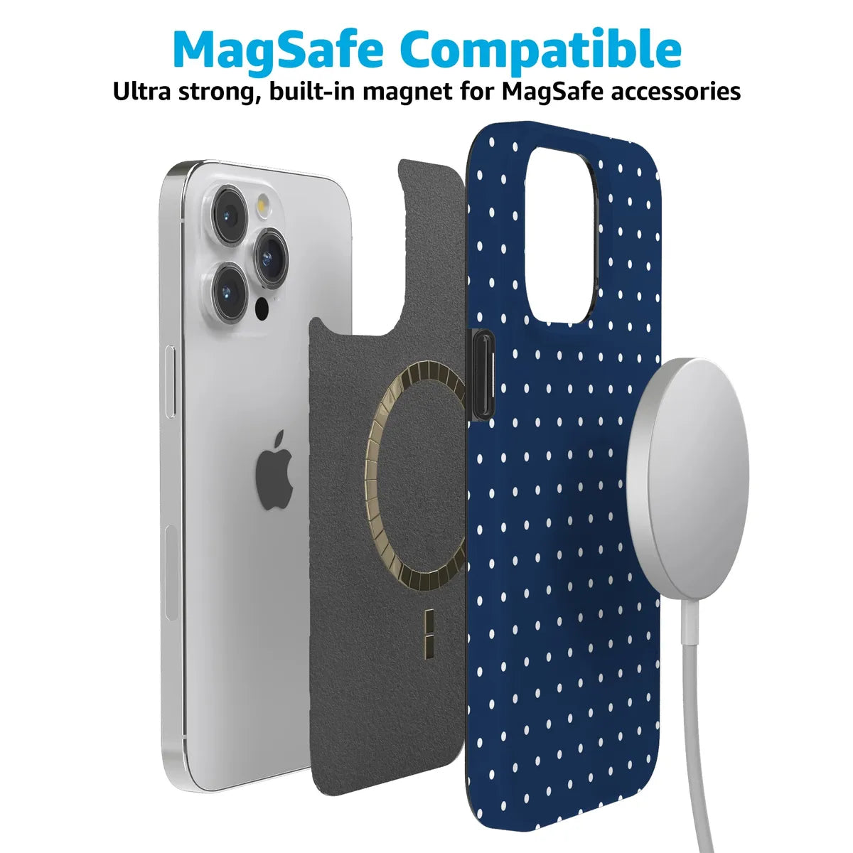 On the Dot | Navy Polka Dot Case