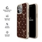 Teddy Bows | Brown Polka Dot Case