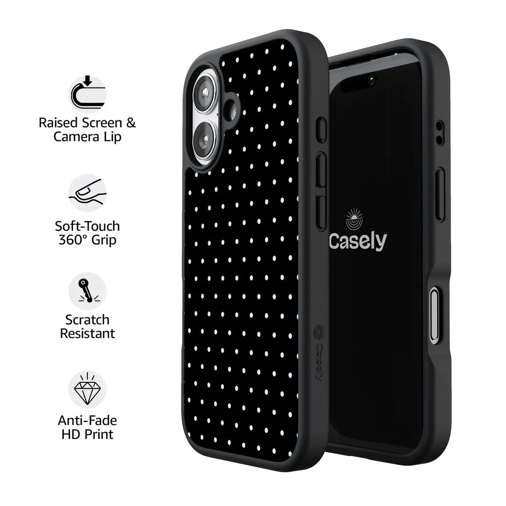 On the Dot | White Polka Dot Case