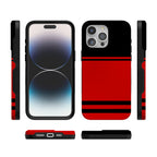 Storm Warning | Black & Red Stripes Case